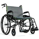 Feather Feather HD 22" Manual Wheelchair (Matte Black) Includes Seat & Back Overlay, Swingaway Legrests, Extra Wide 22" Seat Width Quick Release Rear Wheels