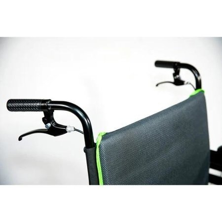 Feather Feather HD 22" Manual Wheelchair (Matte Black) Includes Seat & Back Overlay, Swingaway Legrests, Extra Wide 22" Seat Width Quick Release Rear Wheels