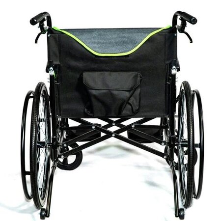 Feather Feather HD 22" Manual Wheelchair (Matte Black) Includes Seat & Back Overlay, Swingaway Legrests, Extra Wide 22" Seat Width Quick Release Rear Wheels