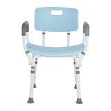  Shower Chair with Back and Arms, Blue  - Rhythm