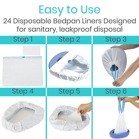 Vive Health Bed Pan Liners