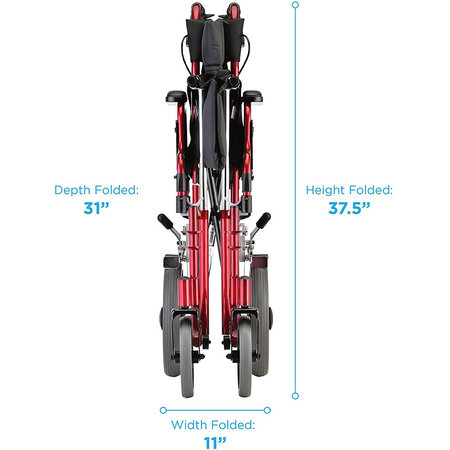 Nova Ortho-Med, INC. 22" Transport Chair W/ Handbrakes