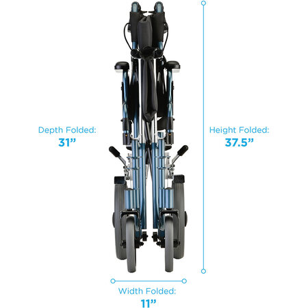 Nova Ortho-Med, INC. 22" Transport Chair W/ Handbrakes