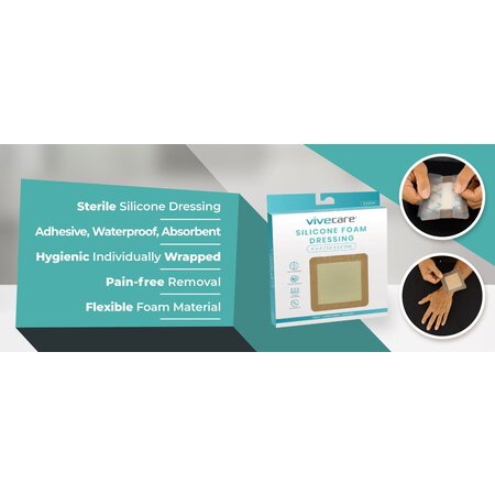 Vive Health Silicone Foam Dressing - Vive
