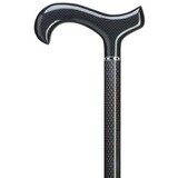 Harvy Canes Unisex Black Carbon Fiber Cane W/ Derby Handle