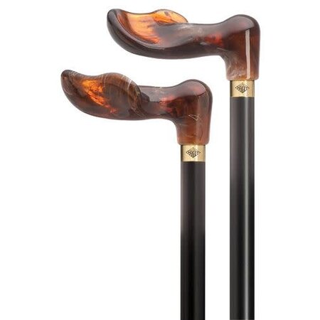 Harvy Canes Palm Grip Cane Amber Right