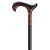 Harvy Canes Mens Black Styrated Hand Carved Cane