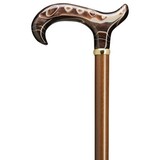 Harvy Canes Ladies Derby Brown Pearl Swirl Cane