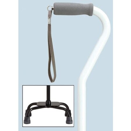 Harvy Canes Large Base Quad Cane with Foam Handle