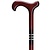 Harvy Canes Casino Dark Burgundy Derby Handle Cane W/ Triple metal rings