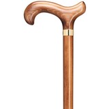 Harvy Canes Bari Extra-Wide Walnut Cane W/ ERGO Derby Handle