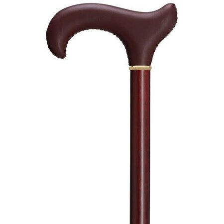 Harvy Canes Hand Stitched Genuine Leather Derby Handle