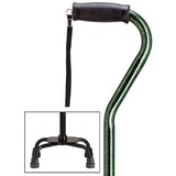 Harvy Canes Small Base Granite Quad Cane Green