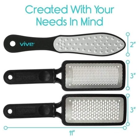 Vive Health Foot Files - 3 Piece Set