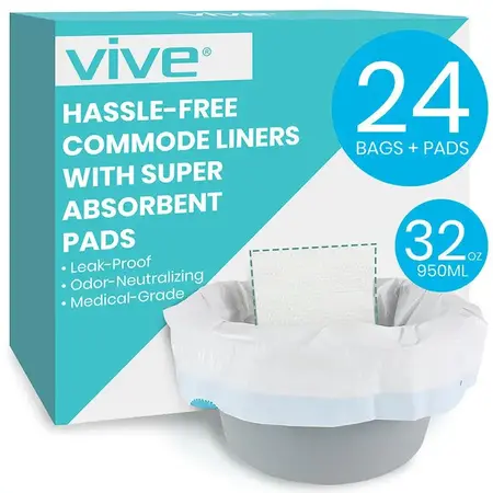Vive Health Commode Liners 48 Pack