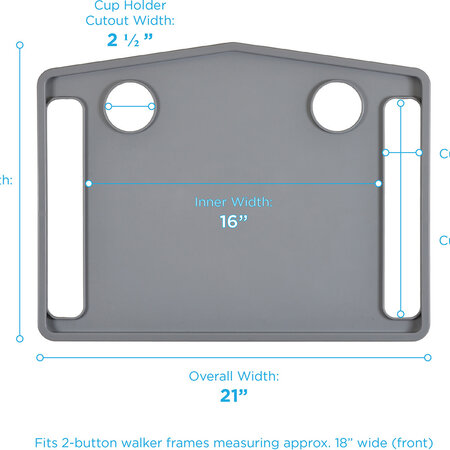 Nova Ortho-Med, INC. TRAY FOR FOLDING WALKER RETAIL