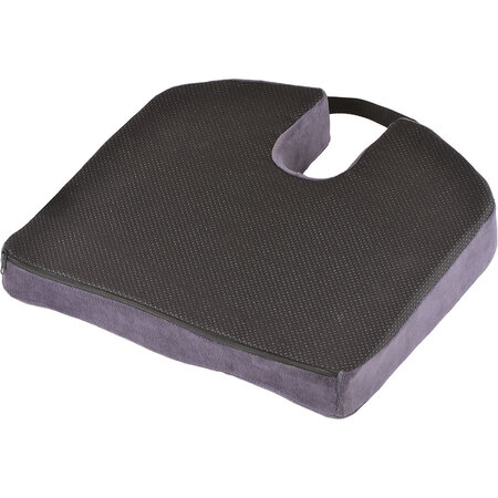 Nova Ortho-Med, INC. Memory Foam Coccyx Cushion Velour Blue
