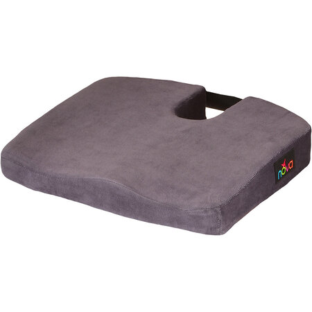 Nova Ortho-Med, INC. Memory Foam Coccyx Cushion Velour Blue