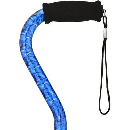 Nova Ortho-Med, INC. Cane -HD Tall Offset - Blue Waves