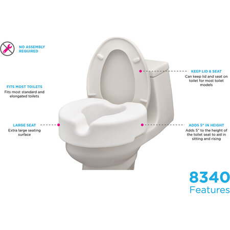 Nova Ortho-Med, INC. RAISED TOILET SEAT 5"-RETAIL