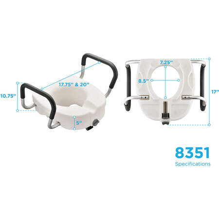Nova Ortho-Med, INC. RAISED TLT SEAT 5" ARMS-RETAIL