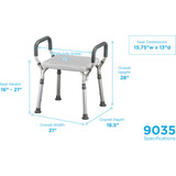 Nova Ortho-Med, INC. BATH BENCH WITH ARMS