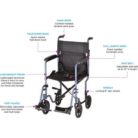 Nova Ortho-Med, INC. Nova Steel Transport Chair