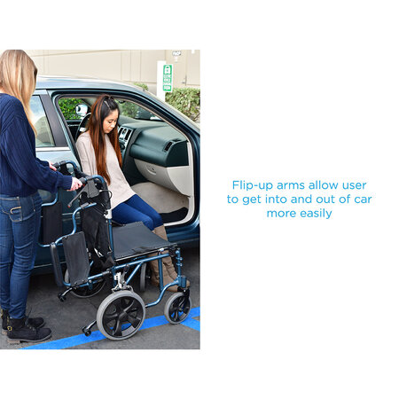 Nova Ortho-Med, INC. Transport Wheelchair, 19'' seat w/ brakes