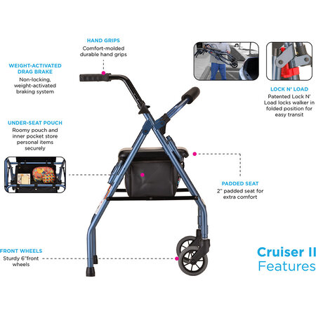 Nova Ortho-Med, INC. Cruiser II Rolling Walker
