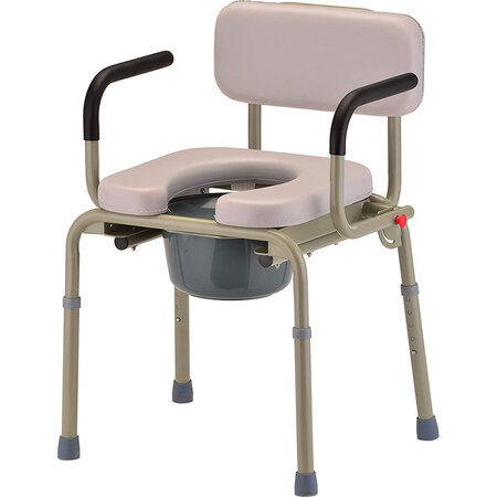 Nova Ortho-Med, INC. DROP ARM COMMODE PADDED GRAY