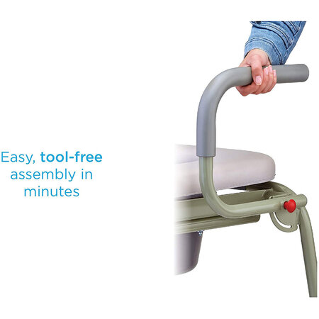 Nova Ortho-Med, INC. DROP ARM COMMODE PADDED GRAY