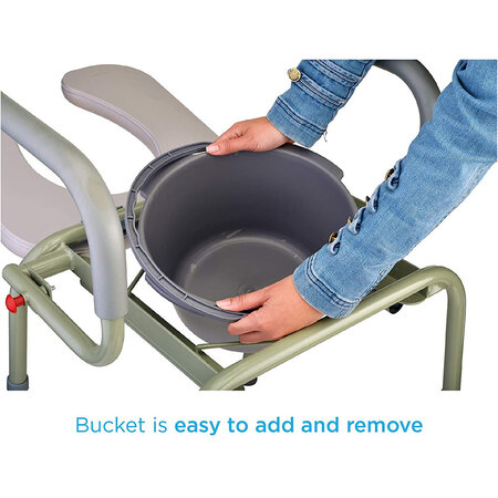 Nova Ortho-Med, INC. DROP ARM COMMODE PADDED GRAY