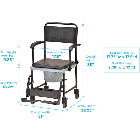 Nova Ortho-Med, INC. TRANSPORT CHAIR COMMODE DRPARM