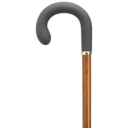 Harvy Canes Soft Touch Cane, Crook Handle Black