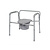 Rhythm Healthcare Bariatric Folding Steel Elongated Commode