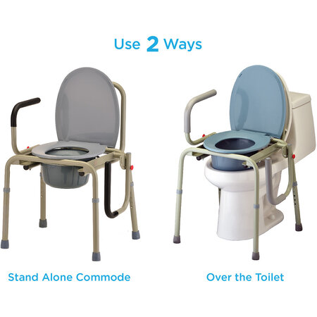 Nova Ortho-Med, INC. DROP ARM COMMODE GRAY