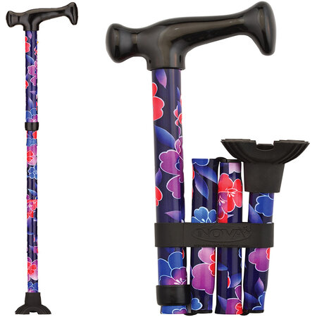 Nova Ortho-Med, INC. Folding Cane with Wood Grip Handle
