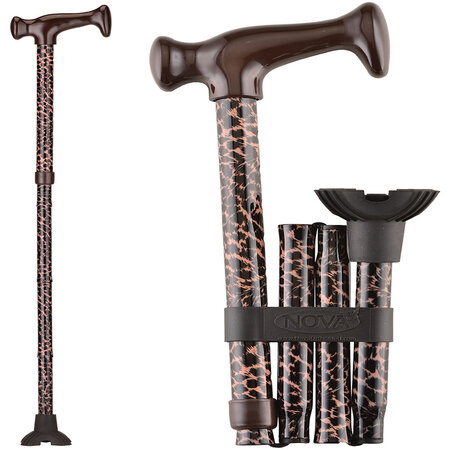 Nova Ortho-Med, INC. Folding Cane with Wood Grip Handle