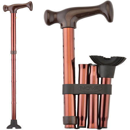 Nova Ortho-Med, INC. Folding Cane with Wood Grip Handle