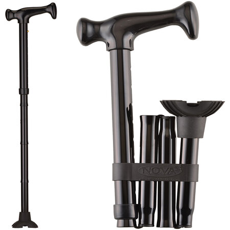 Nova Ortho-Med, INC. Folding Cane with Wood Grip Handle