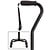 Harvy Canes Quad Cane With Offset Handle Black Small Base