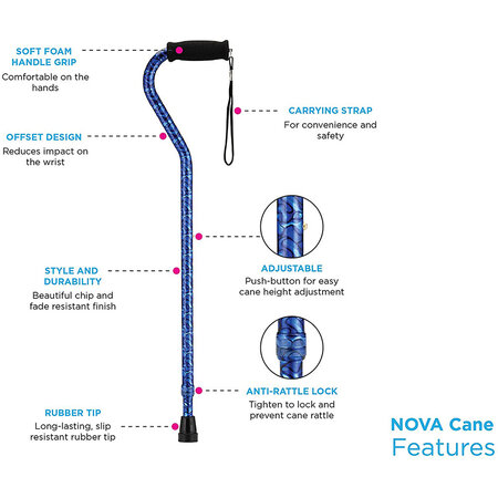 Nova Ortho-Med, INC. Offset Cane with Soft Grip