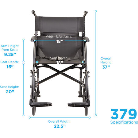 Nova Ortho-Med, INC. Nova Ultralightweight Transport Chair