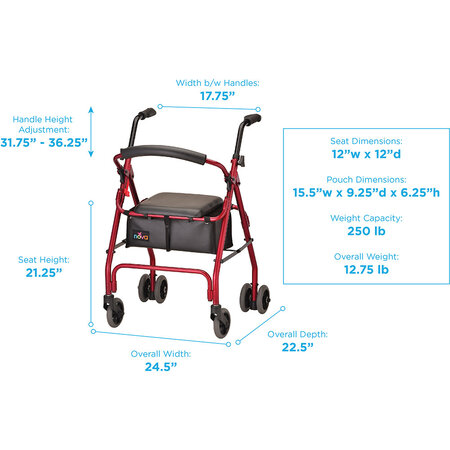 Nova Ortho-Med, INC. Cruiser Classic Rolling Walker