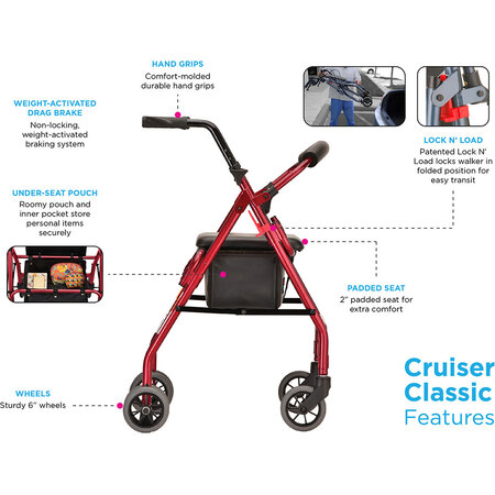 Nova Ortho-Med, INC. Cruiser Classic Rolling Walker