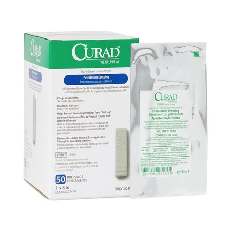 Curad Petrolatum Dressing 1"x8"