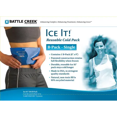 battle Creek Equipment Ice It B Pack 6 x 2'' Hot or Cold Pack
