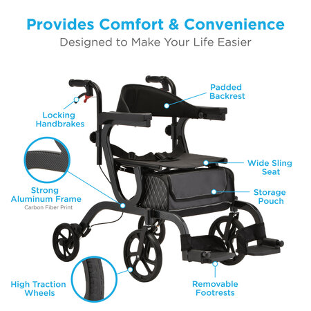 Nova Ortho-Med, INC. Gemini 2 in 1 Rollator