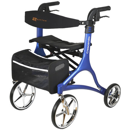 Rhythm Healthcare Crescendo Rollator-Matte Blue