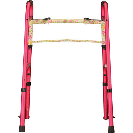 Nova Ortho-Med, INC. FLD WLKR W/5" WHEELS DSNR PINK